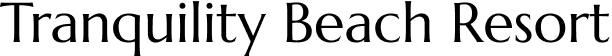 Tranquility Beach Resort logo.