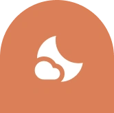 Here's an alt tag for the image: Cloudy night icon.